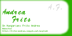 andrea frits business card